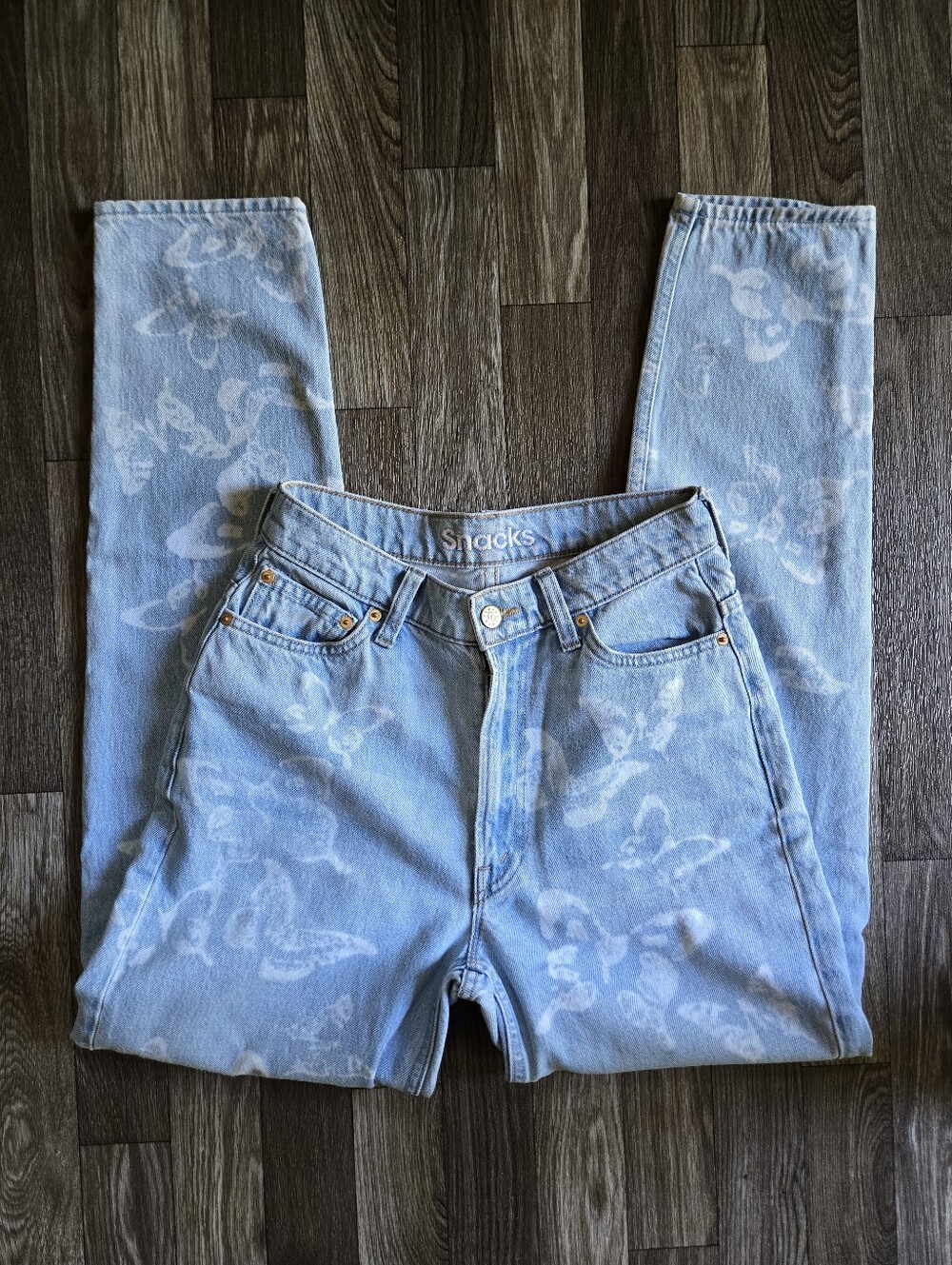MOTHER Snacks High Waisted Twizzy Skimp Jeans Bread & Butterfly Size 26 - Picture 5 of 13